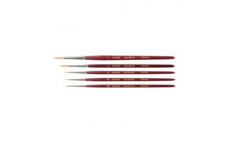 Escoda Perla Series 2632 Artist Oil & Acrylic Long Handle Paint Brush,  Synthetic White Toray Filament, Filbert, Size 12